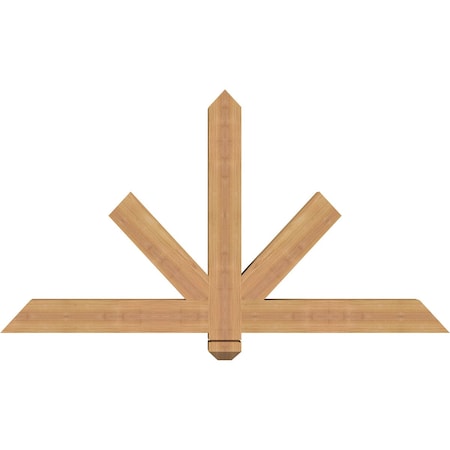 Ekena Millwork Kennewick Timber Gable Bracket, Western Red Cedar, 48"W x 26"H x 3 1/2"D x 3 1/2"F, 13/12 Pitch GBW048X26X0404KEN00SWR